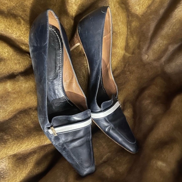 Brooks Brothers Navy Spectator Women's Loafers Pumps - Picture 5 of 7